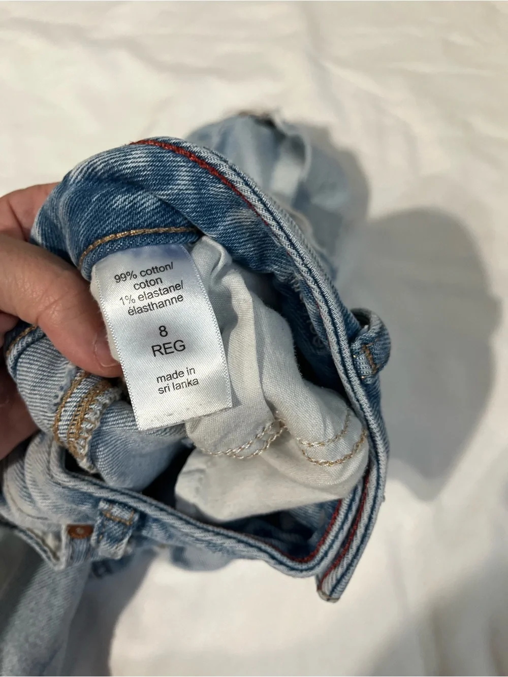 Light Wash Distressed Denim Shorts - Edgely Jeans size 8